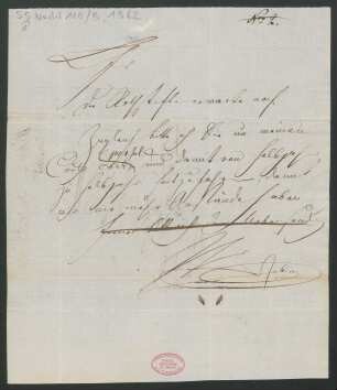 Brief an B. Schott's Söhne : 25.07.1821