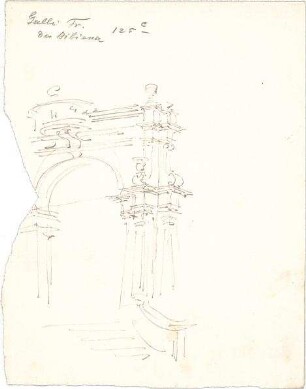 Hauberrisser, Georg von; u. a. Deutschland; Italien; Österreich; Skizzen - Portal (Studie)