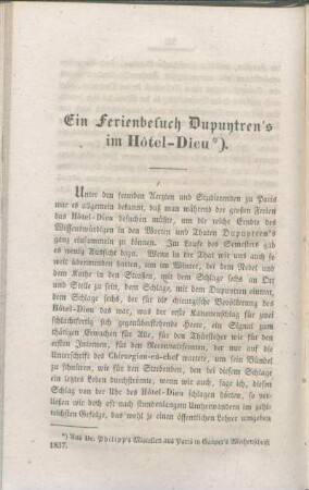 Ein Ferienbesuch Dupuytren's im Hotel-Dieu.