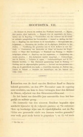 Hoofdstuk VII. De Kolonel de Stuers tot resident der Westkust benoemd. - ...