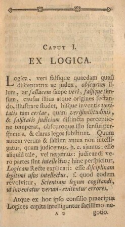 Caput I. Ex Logica.