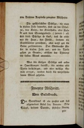 Zweyter Abschnitt. Vom Satteldrucke.