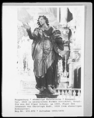 Teil eines Kreuzaltars: Johannes der Evangelist