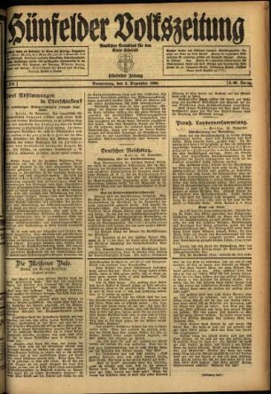 Ausgabe vom Donnerstag, den 02. Dezember 1920.