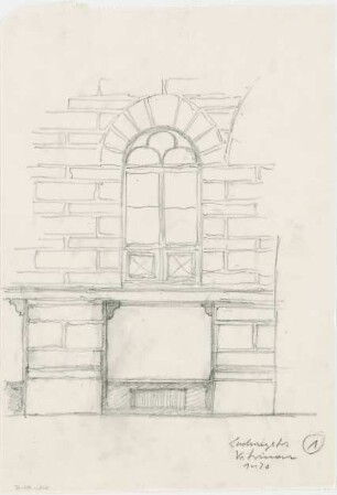 Schleich, Erwin; München, Ludwigstr. 6-10; Bürogebäude Hartlaub (ehem. Haslauer Block) - Fassade zur Ludwigstraße, Vitrinen (Grundriss; Ansicht)