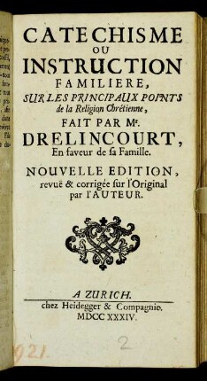 Catechisme Ou Instruction Familiere, Sur Les Principaux Points de la Religion Chrétienne