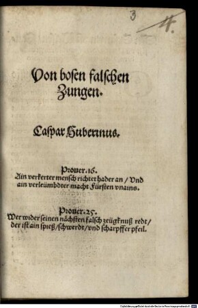 Von bösen falschen Zungen