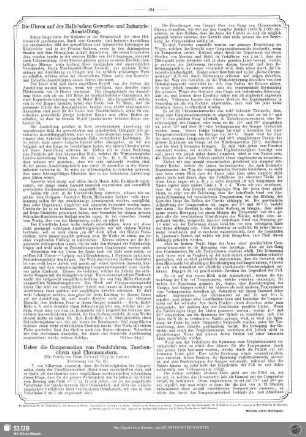Ueber die Compensation von Pendeluhren, Taschenuhren und Chronometern (Fortsetzung von No. 13)