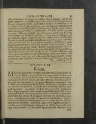 Epistola XI. - XX.