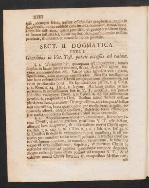 Sect. II. Dogmatica.
