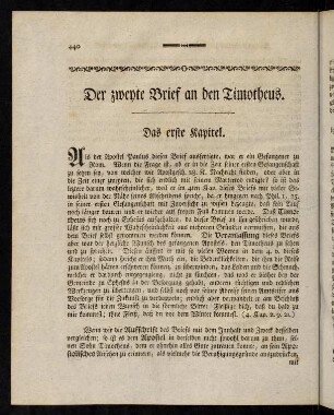 440-461, Der zweyte Brief an den Timotheus