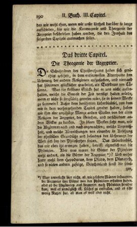 Das dritte Capitel. Die Theogonie der Aegyptier