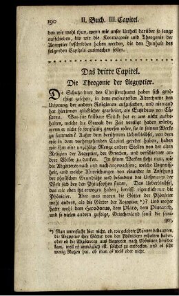 Das dritte Capitel. Die Theogonie der Aegyptier