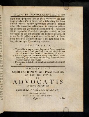 491-564, Ad Lib. III. D. Tit. I. De Postulando