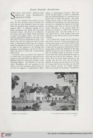 17.1902 =Nr. 66: Some recent English designs for domestic architecture