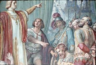 Gerechtigkeit - Rudolf von Habsburg, Gericht haltend über Raubritter