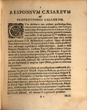Responsum Caesareum ad propositiones Gallorum
