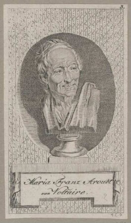 Bildnis des Maria Franz Arouet von Voltaire