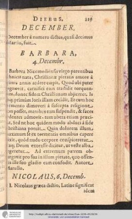 Barbara, 4. Decembr.