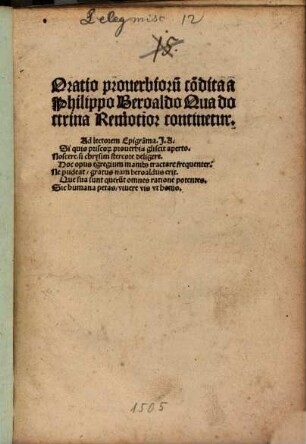 Oratio proverbiorum