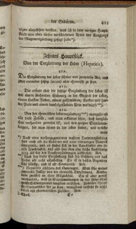 Zehntes Hauptstück. Von der Entzündung der Leber (Hepatitis).