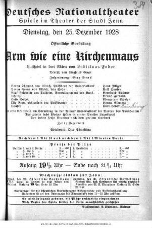 Arm wie eine Kirchenmaus