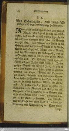§. 2. Von Schafhausen, dem Rheinfalle dabey, und von der Vestung Hohentwiel