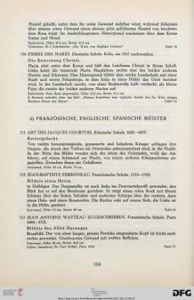 d) Französische, englische, spanische Meister (Nr. 711-718)