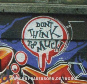 DON'T THiNK Too MUcH