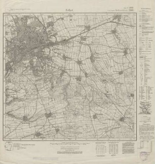 5032 (alte Nr.: 2933) Erfurt, Meßtischblatt (4 cm - Karte)