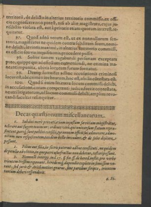 Decas quaestionum miscellanearum.