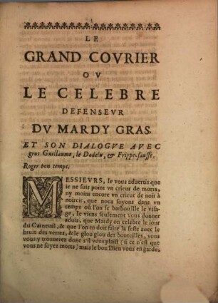 Le grand Courrier