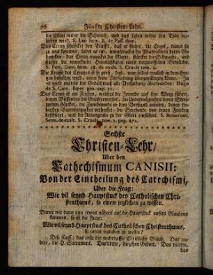 76-86, Sechste Christen-Lehr, [...]