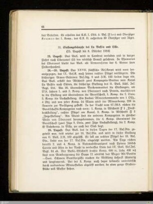 11. Stellungskämpfe bei La Bassée und Lille