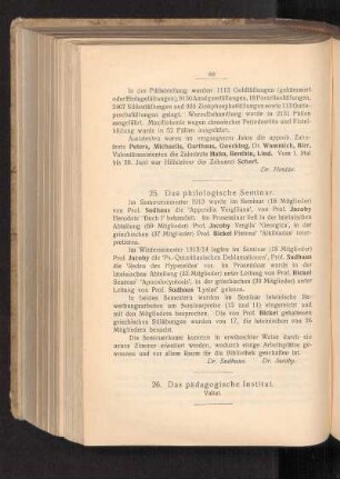 25. Das philologische Seminar.