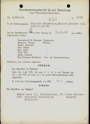 Pfister, Friedrich