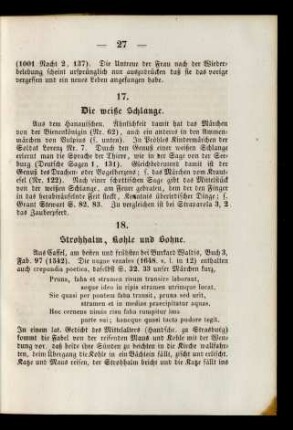 17. Die weiße Schlange.