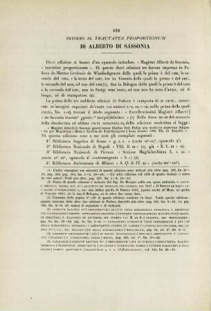 Intorno al Tractatur proportionum die Alberto di Sassonia.