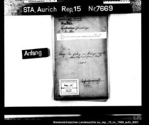 Der Plan einer Verbesserung des Ludeweges längs des Esclumer Tiefs