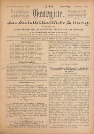 Zweiundsechzigster Jahrgang. No. 36. Insterburg, 6. September 1894.