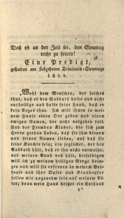 Sonntagsfeier, Gottesdienst, Bibel und geistlich Amt