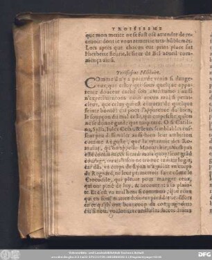 Troisiesme Histoire.