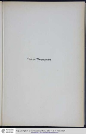 Aus der Vergangenheit