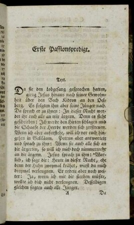 Erste Passionspredigt.