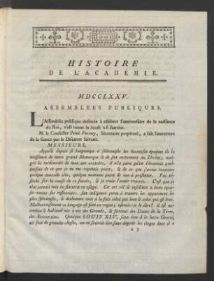 Histoire De L'Académie