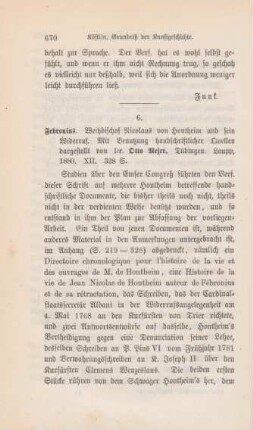 670-673 [Rezension] Mejer, Otto, Febronius