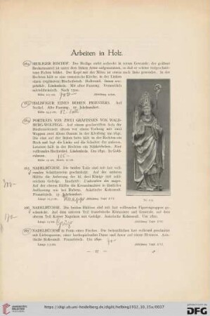 Arbeiten in Holz (Nr. 162-172)
