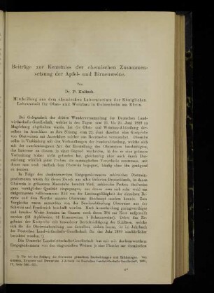 Beiträge zur Kenntniss der chemischen Zusammenstellung der Apfel- und Birnenweide.