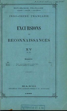 15.1890=Nr.33: Excursions et reconnaissances