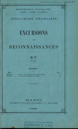 15.1890=Nr.33: Excursions et reconnaissances
